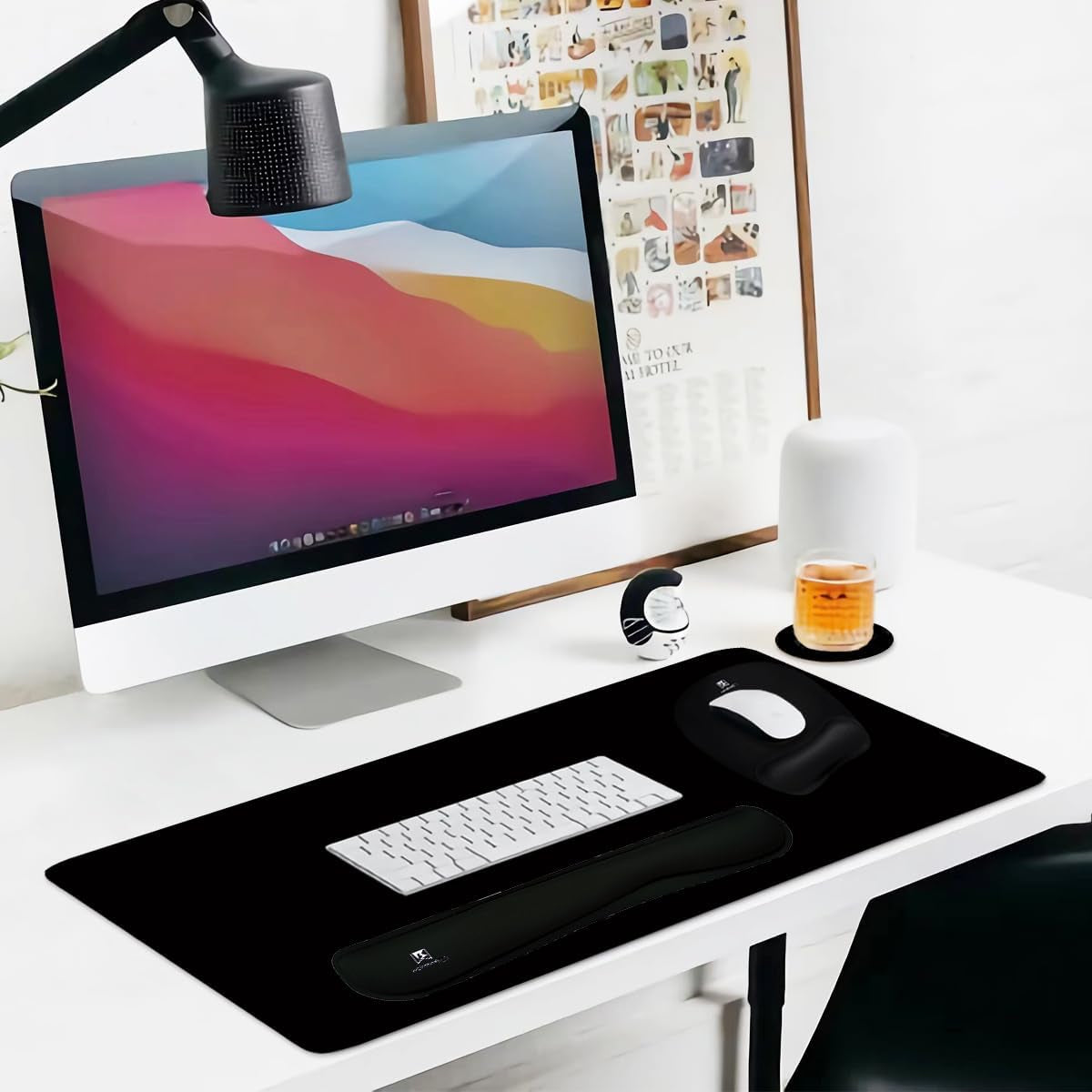 4-in-1 Keyboard Wrist Rest & Large Mouse Pad - Memory Foam Ergonomic Desk Mat