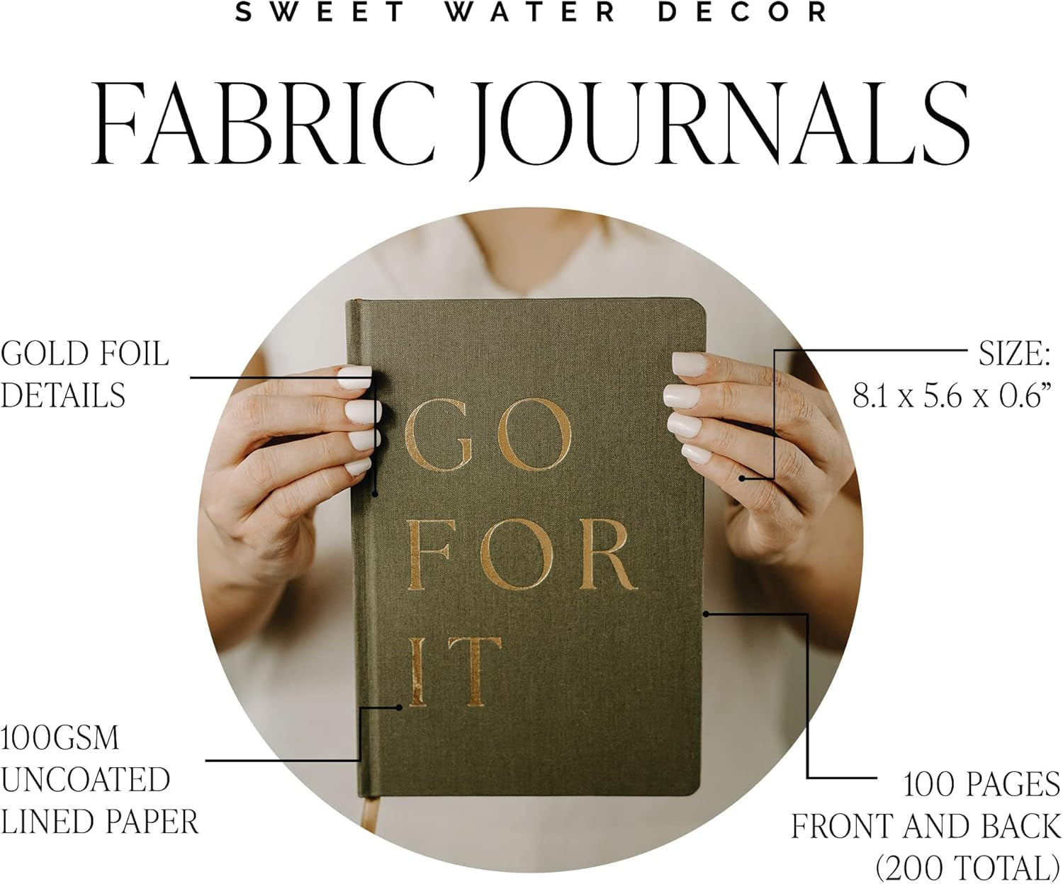Inspire Your Writing with Our Cute Motivational Lined Composition Notebook - 100 Ruled Pages with Inspirational Fabric Cover