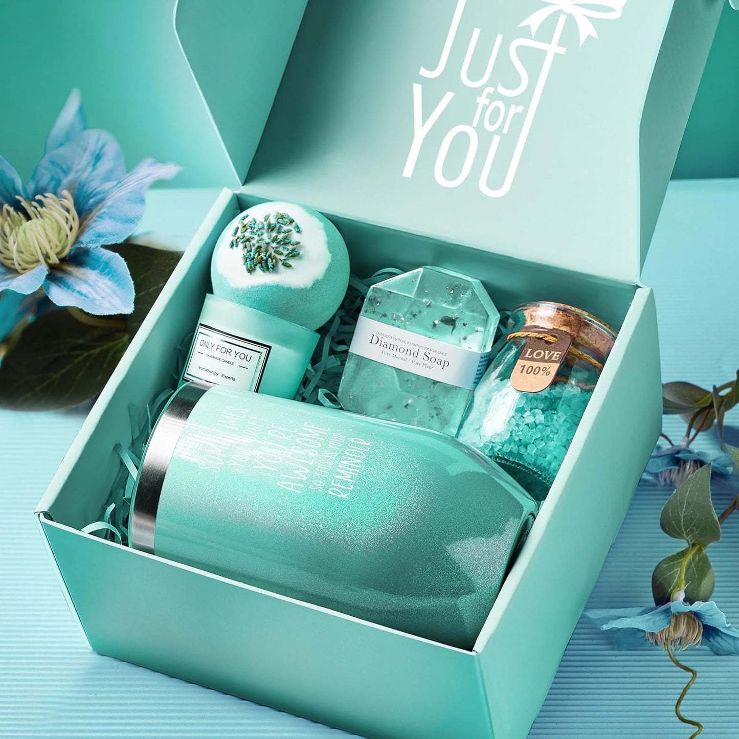 Gardenia Inspirational Self-Care Spa Gift Basket for Her