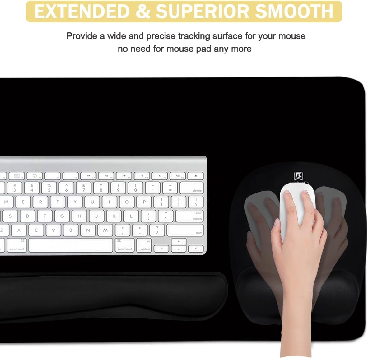 4-in-1 Keyboard Wrist Rest & Large Mouse Pad - Memory Foam Ergonomic Desk Mat